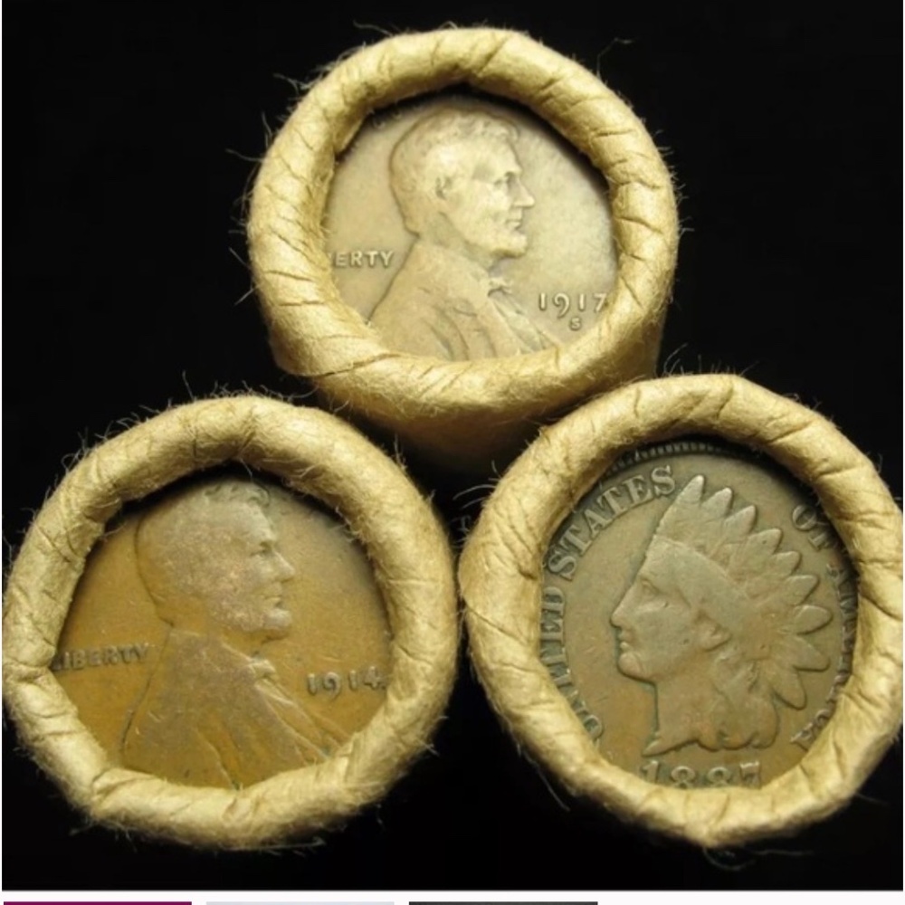 3 Shotgun Wheat Penny Rolls